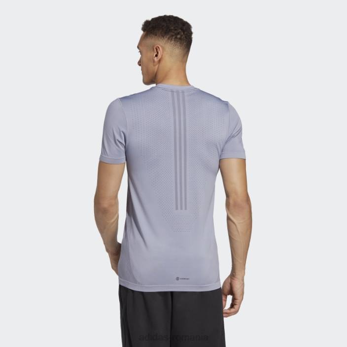 Adidas aeroknit yoga base tricou de antrenament fără cusături violet argintiu bărbați violet argintiu/carbon 2JBN14323
