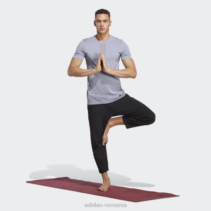 Adidas aeroknit yoga base tricou de antrenament fără cusături violet argintiu bărbați violet argintiu/carbon 2JBN14323