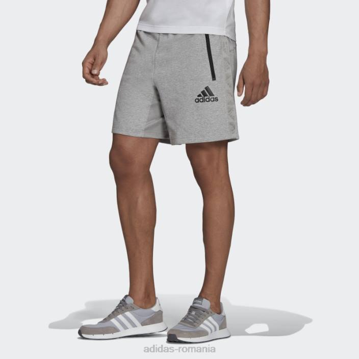 Adidas aeroready conceput pentru a muta sport motion logo pantaloni scurți gri mediu adidas bărbați gri mediu/negru 2JBN6522