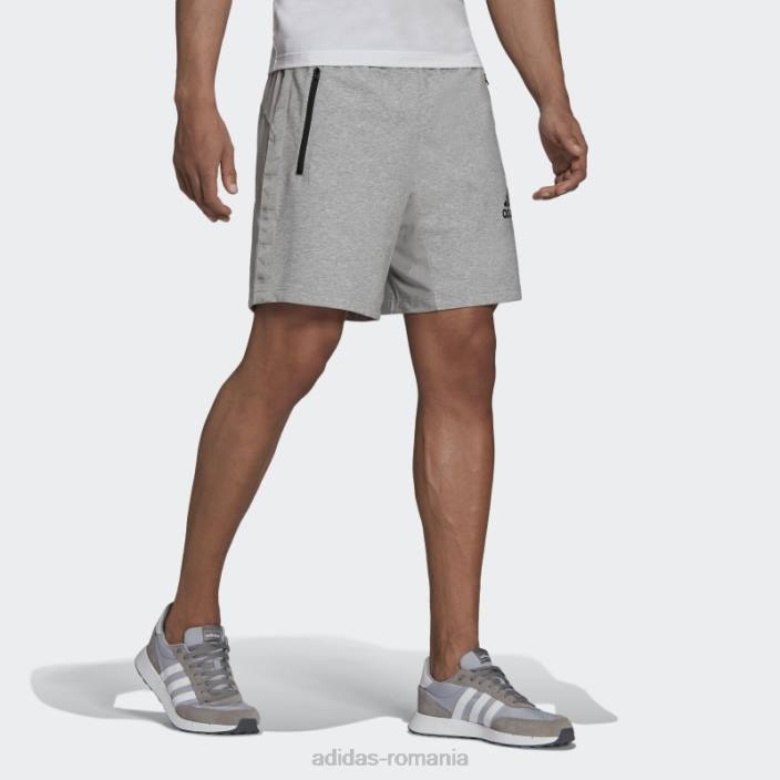 Adidas aeroready conceput pentru a muta sport motion logo pantaloni scurți gri mediu adidas bărbați gri mediu/negru 2JBN6522