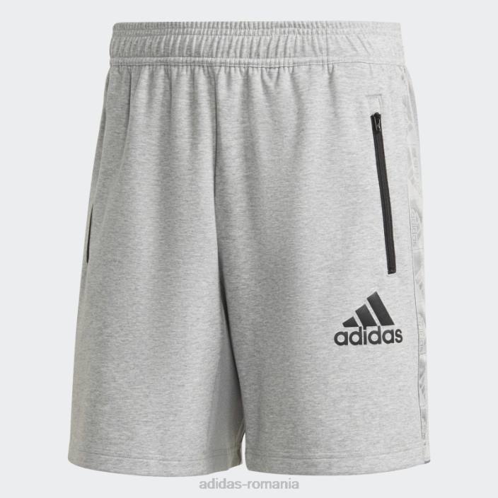 Adidas aeroready conceput pentru a muta sport motion logo pantaloni scurți gri mediu adidas bărbați gri mediu/negru 2JBN6522