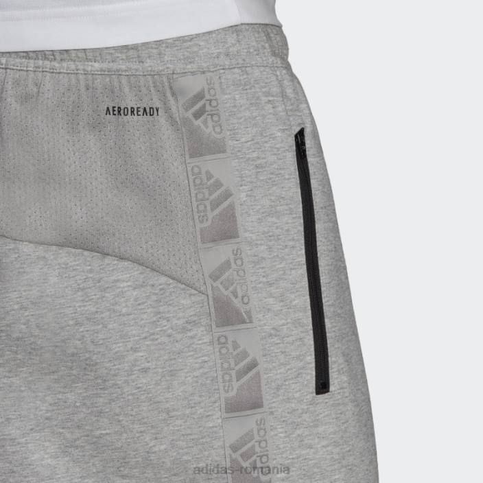 Adidas aeroready conceput pentru a muta sport motion logo pantaloni scurți gri mediu adidas bărbați gri mediu/negru 2JBN6522