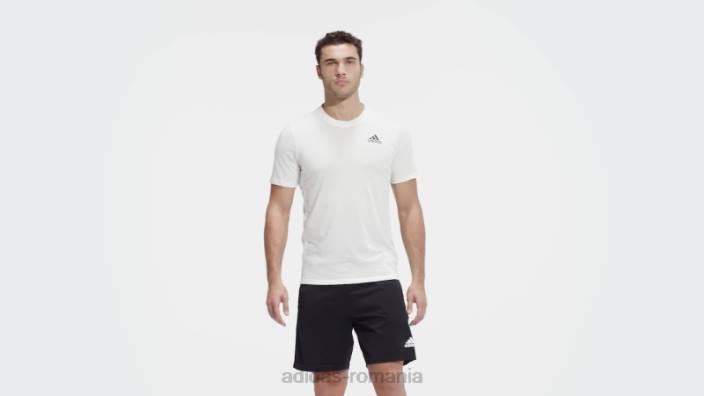 Adidas aeroready conceput pentru a se mișca feelready sport tricou adidas alb bărbați alb negru 2JBN6846