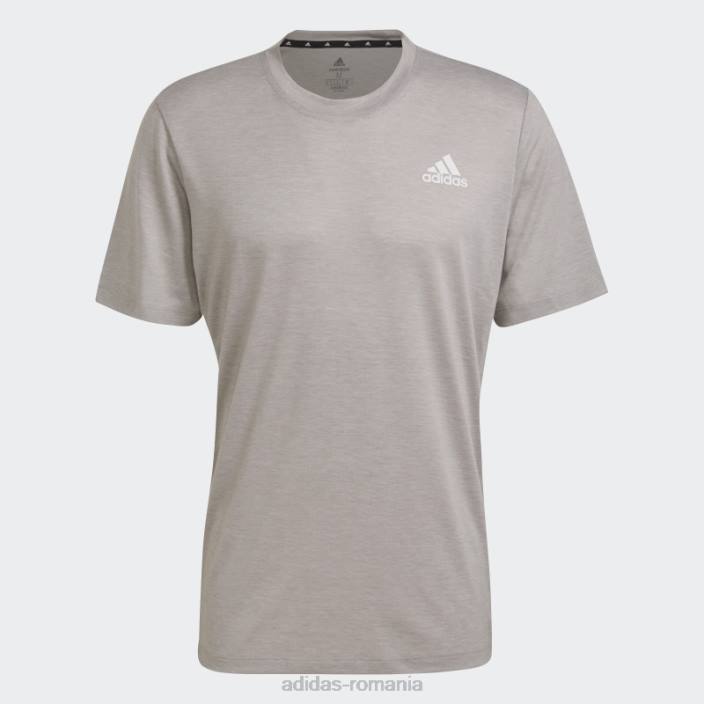 Adidas aeroready, conceput pentru a se mișca, tricou sport negru, gri mediu bărbați gri mediu/alb 2JBN7112