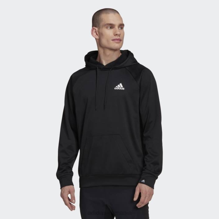 Adidas aeroready game and go mic hanorac cu logo negru bărbați alb negru 2JBN1574