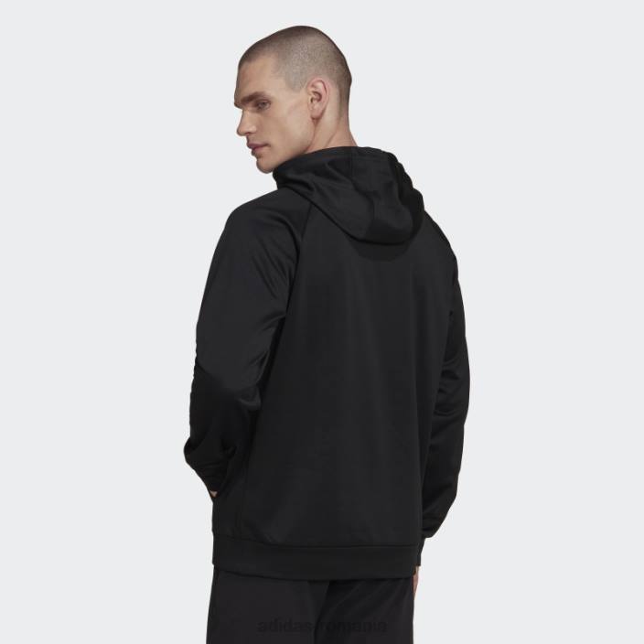 Adidas aeroready game and go mic hanorac cu logo negru bărbați alb negru 2JBN1574