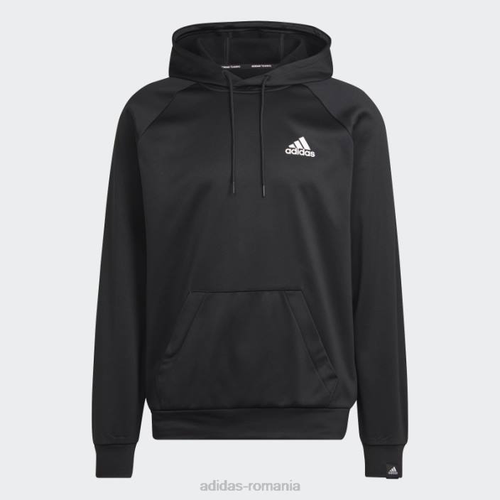 Adidas aeroready game and go mic hanorac cu logo negru bărbați alb negru 2JBN1574