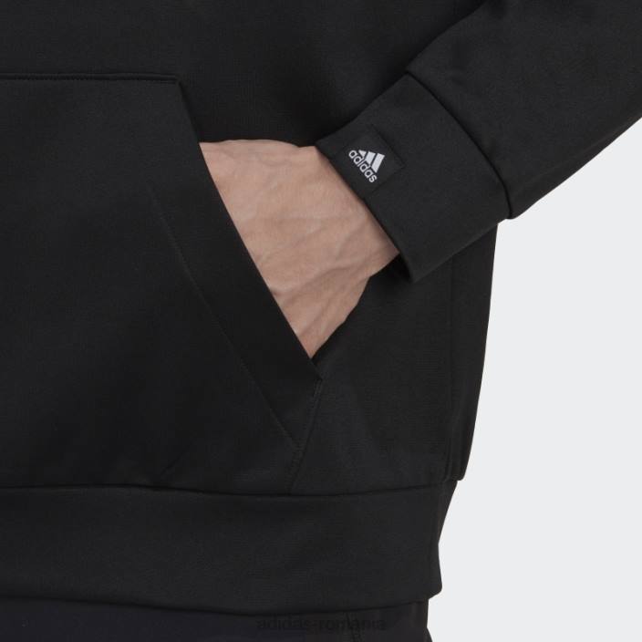 Adidas aeroready game and go mic hanorac cu logo negru bărbați alb negru 2JBN1574