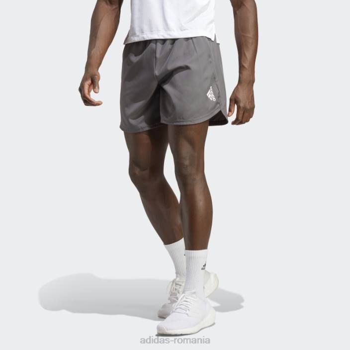 Adidas aeroready gri conceput pentru pantaloni scurți de mișcare bărbați gri/alb 2JBN5045
