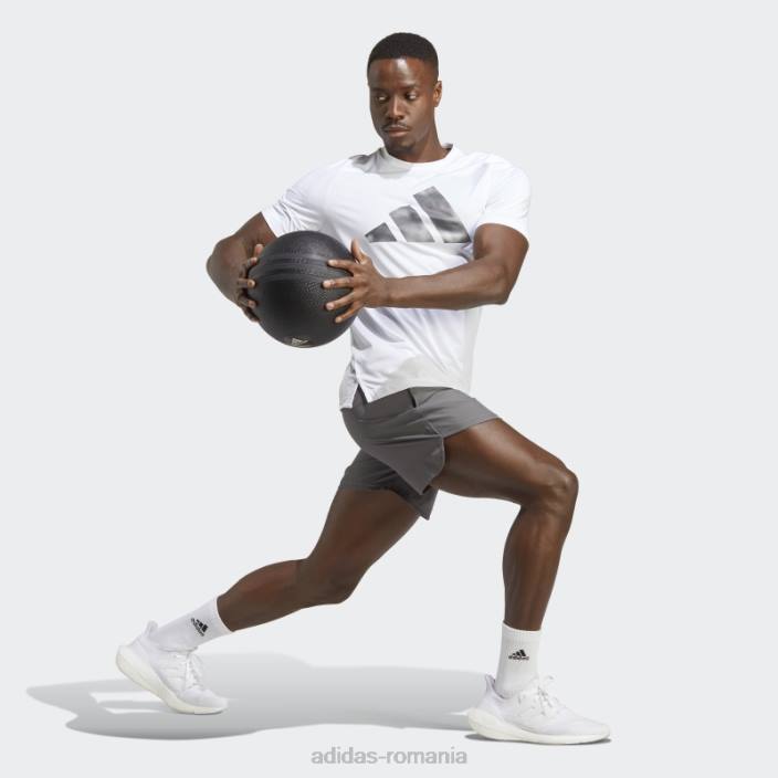 Adidas aeroready gri conceput pentru pantaloni scurți de mișcare bărbați gri/alb 2JBN5045