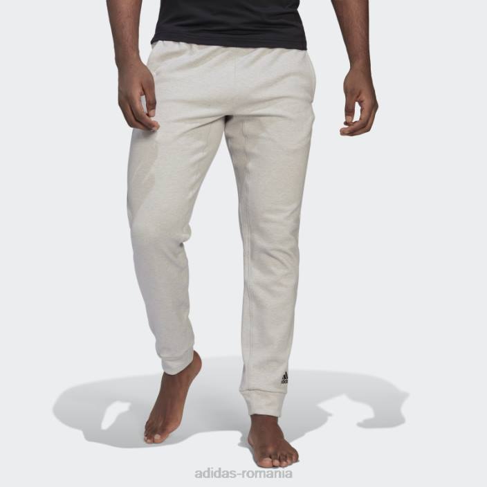 Adidas aeroready pantaloni de antrenament fleece yoga cald 7/8 gri bărbați gri 2JBN7370