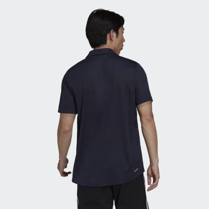 Adidas aeroready proiectat pentru a muta sport tricou polo adidas bărbați cerneală/alb 2JBN1698