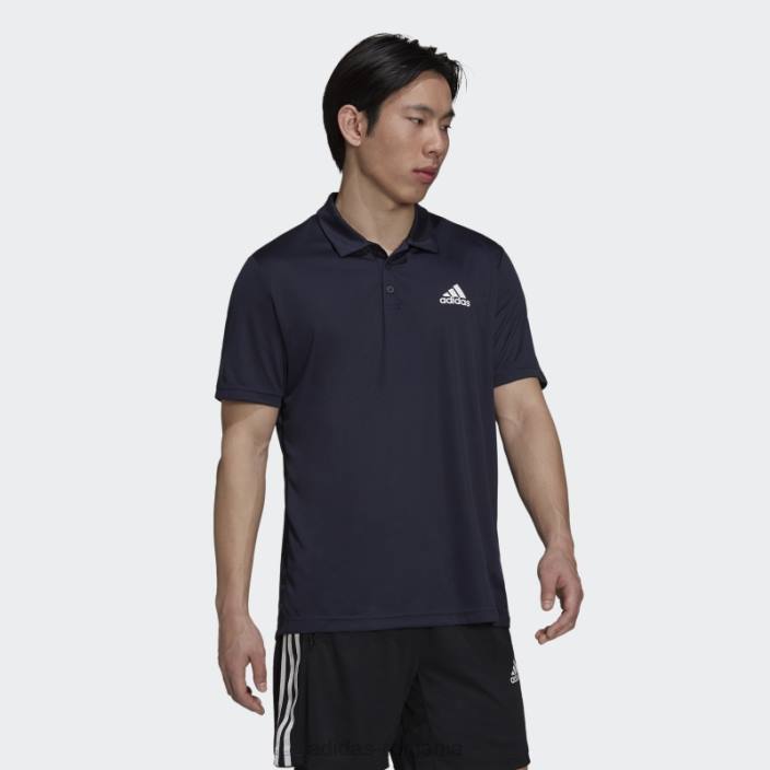 Adidas aeroready proiectat pentru a muta sport tricou polo adidas bărbați cerneală/alb 2JBN1698