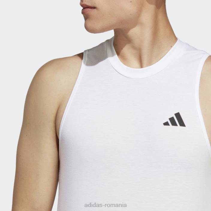 Adidas alb tren essentials feelready trening maiou adidas bărbați alb negru 2JBN13341