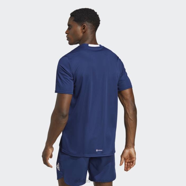 Adidas albastru închis aeroready conceput pentru mișcare tricou adidas bărbați albastru închis/alb 2JBN5871