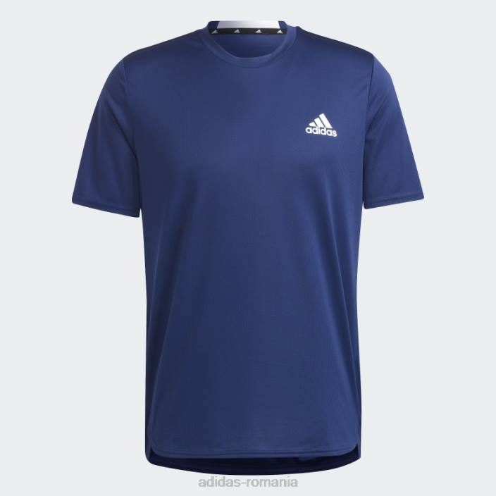 Adidas albastru închis aeroready conceput pentru mișcare tricou adidas bărbați albastru închis/alb 2JBN5871