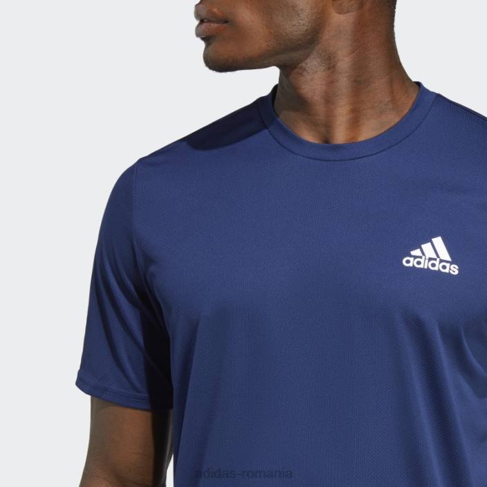 Adidas albastru închis aeroready conceput pentru mișcare tricou adidas bărbați albastru închis/alb 2JBN5871