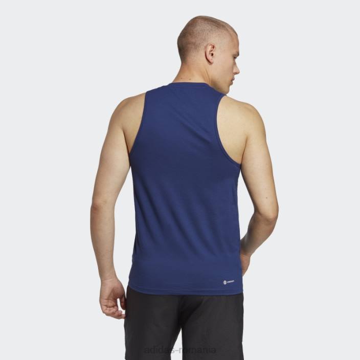 Adidas albastru închis tren essentials feelready pantaloni de antrenament adidas bărbați albastru închis/alb 2JBN13689