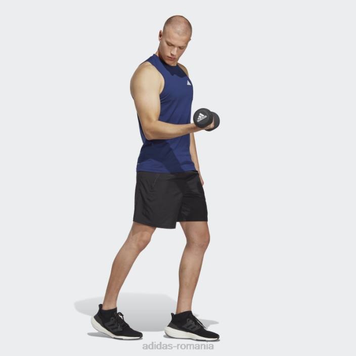 Adidas albastru închis tren essentials feelready pantaloni de antrenament adidas bărbați albastru închis/alb 2JBN13689