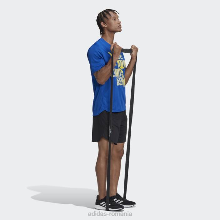 Adidas albastru regal conceput pentru mișcare aeroready hiit slogan tricou de antrenament adidas bărbați albastru regal 2JBN14865