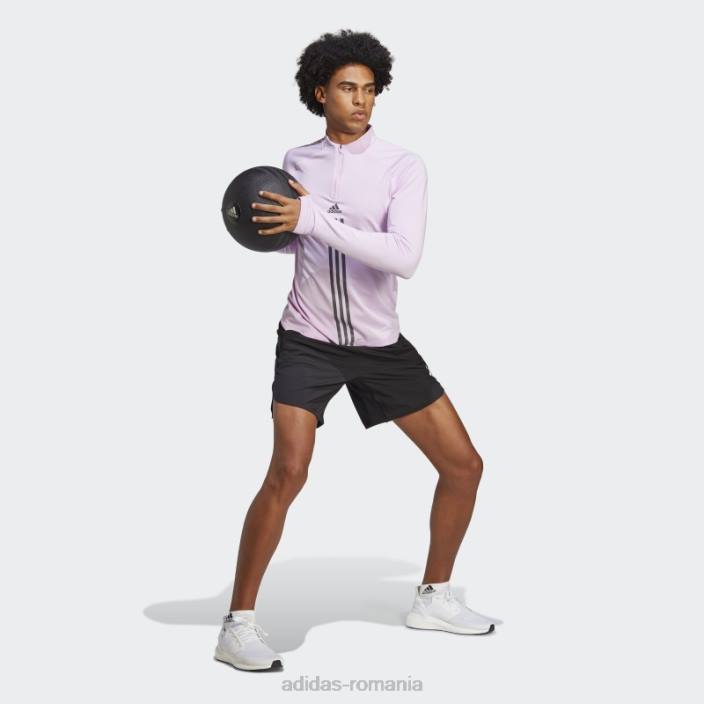 Adidas alphastrength 1/4 fermoar top cu mânecă lungă liliac bărbați liliac 2JBN7351