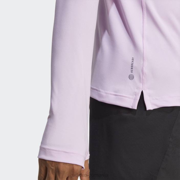 Adidas alphastrength 1/4 fermoar top cu mânecă lungă liliac bărbați liliac 2JBN7351