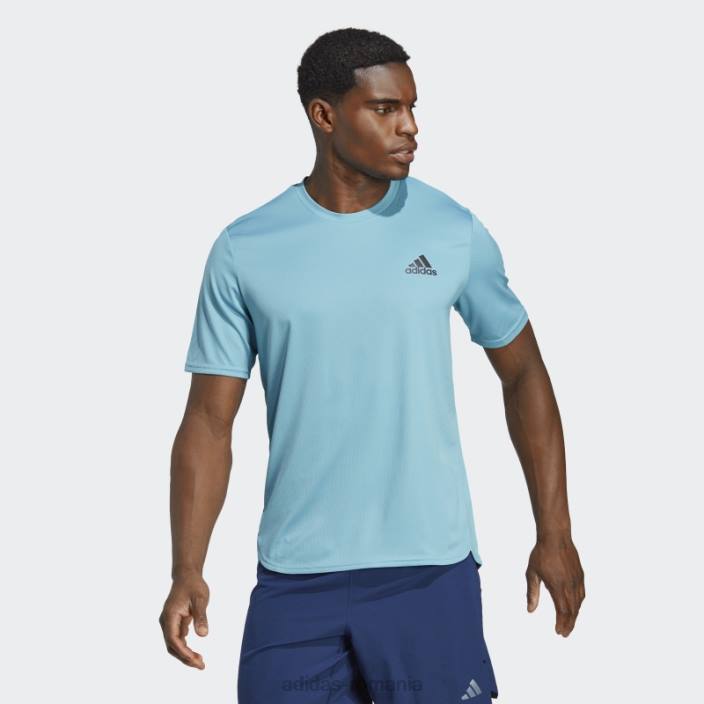 Adidas blue aeroready conceput pentru tricou de mișcare bărbați albastru/negru 2JBN6232
