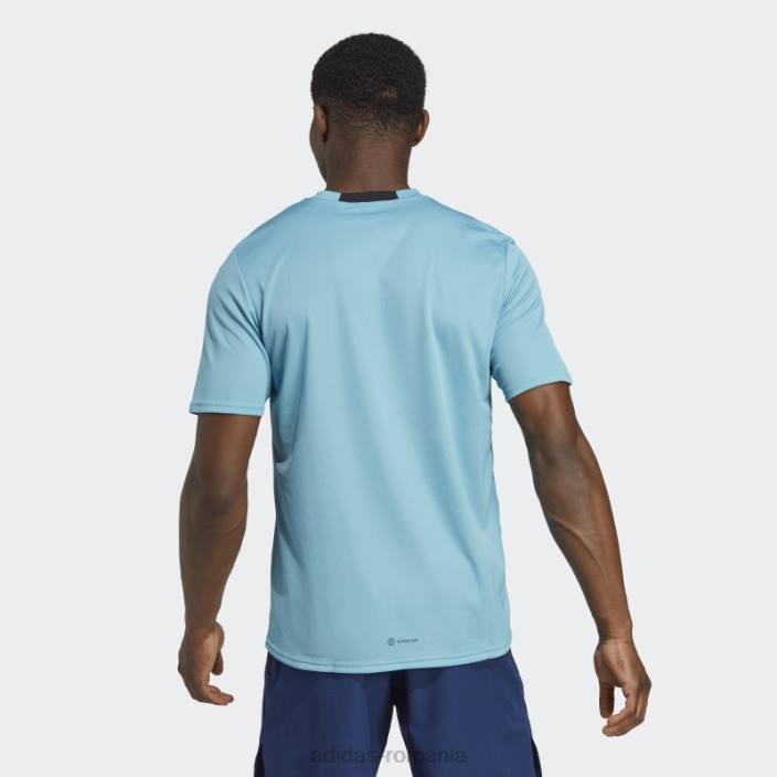 Adidas blue aeroready conceput pentru tricou de mișcare bărbați albastru/negru 2JBN6232