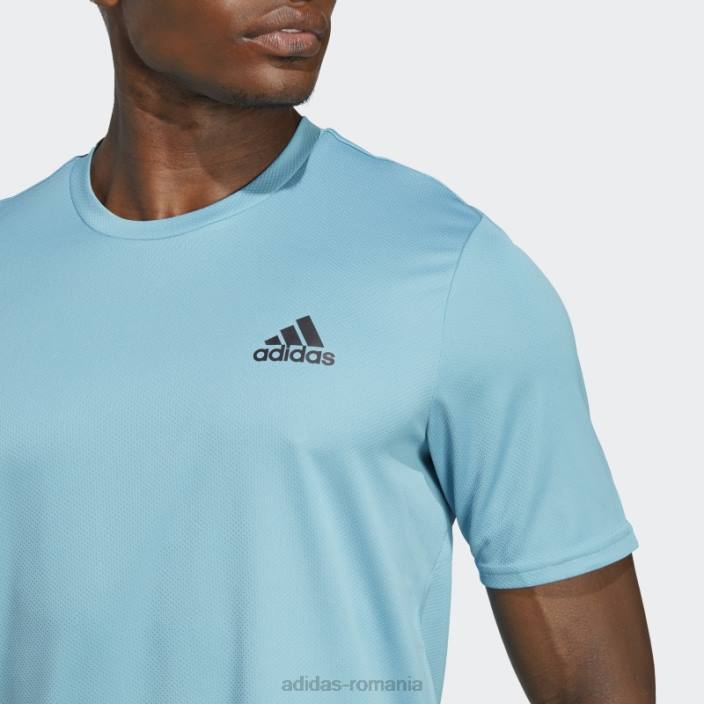 Adidas blue aeroready conceput pentru tricou de mișcare bărbați albastru/negru 2JBN6232