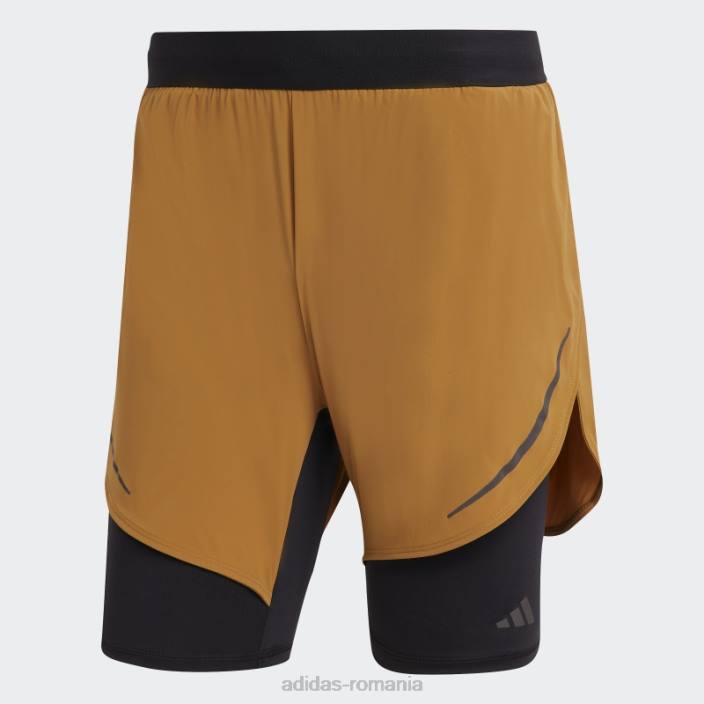 Adidas căldură.rdy hiit pantaloni scurți de antrenament 2-în-1 bronz adidas bărbați bronz 2JBN5370