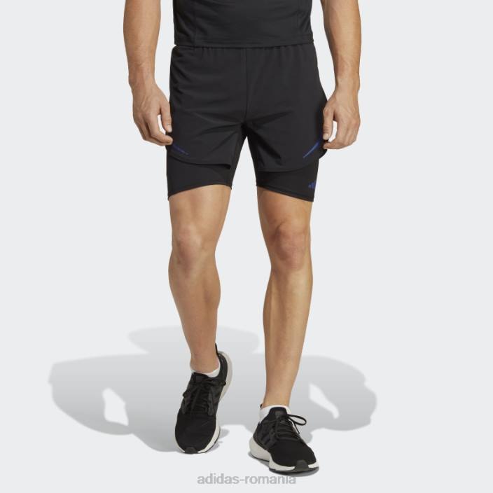 Adidas căldură.rdy hiit pantaloni scurți de antrenament 2-în-1 negru bărbați negru 2JBN5018