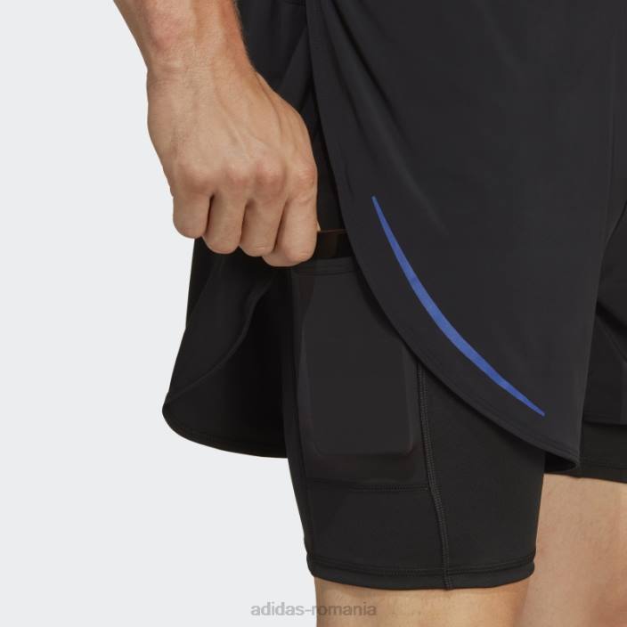 Adidas căldură.rdy hiit pantaloni scurți de antrenament 2-în-1 negru bărbați negru 2JBN5018