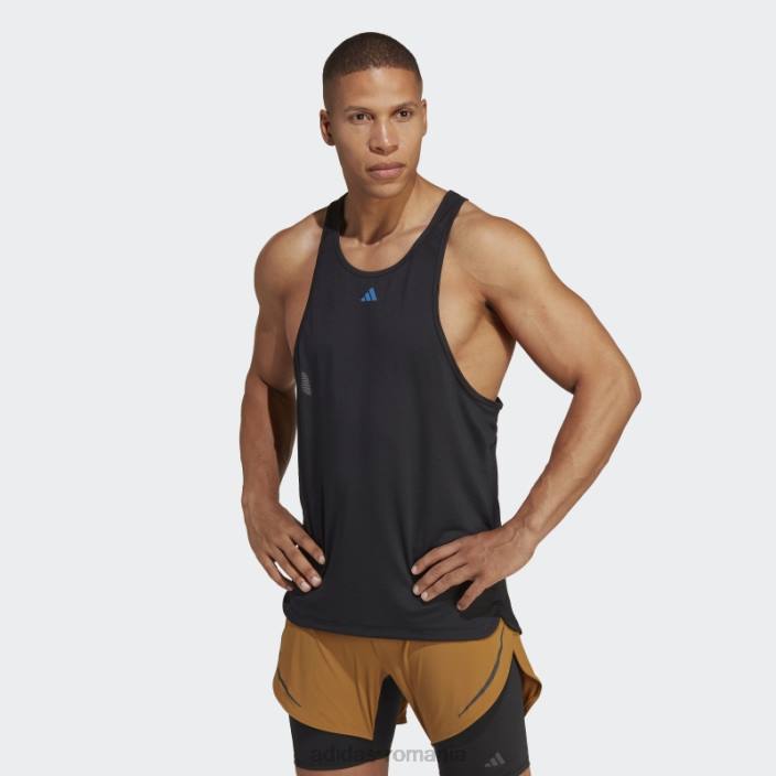 Adidas caldura neagra.rdy hiit maiou de antrenament ridicat bărbați negru 2JBN5093
