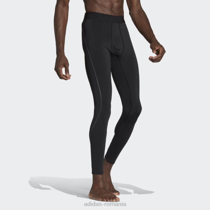 Adidas colanti negri techfit cold.rdy training lungi bărbați negru 2JBN7564