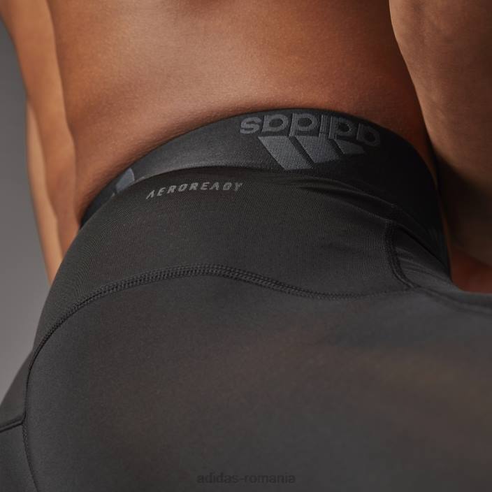 Adidas colanti negri techfit lungi bărbați negru 2JBN6677