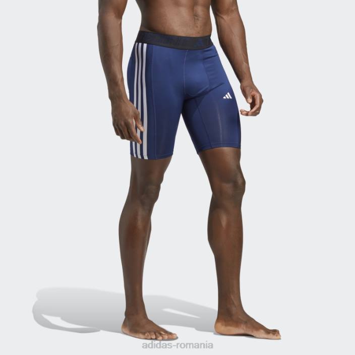 Adidas colanti scurti de antrenament techfit albastru inchis cu 3 dungi adidas bărbați albastru inchis 2JBN13281