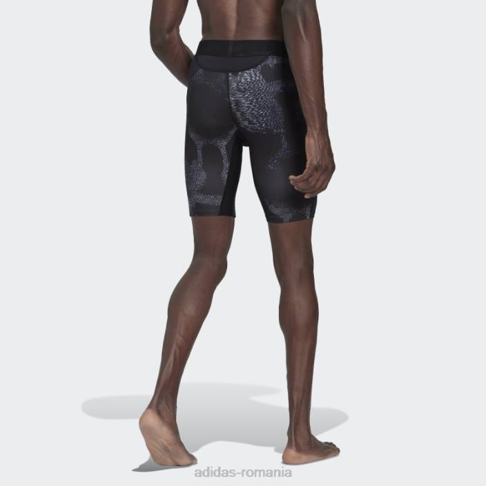 Adidas colanti scurti de antrenament techfit allover print multicolor adidas bărbați multicolor/negru 2JBN14616