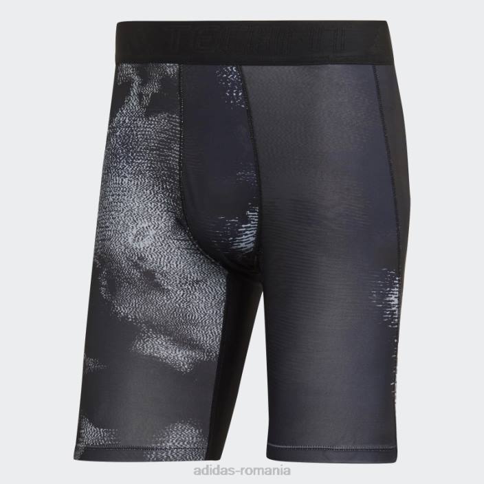 Adidas colanti scurti de antrenament techfit allover print multicolor adidas bărbați multicolor/negru 2JBN14616