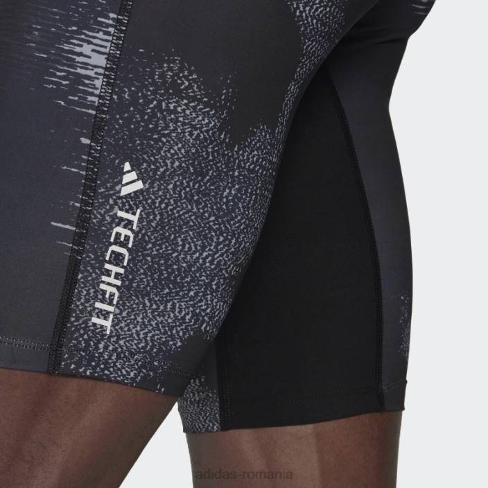 Adidas colanti scurti de antrenament techfit allover print multicolor adidas bărbați multicolor/negru 2JBN14616