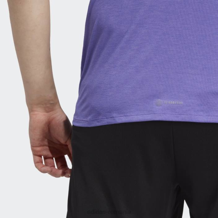 Adidas conceput pentru antrenament aeroready hiit tricou de antrenament cu schimbare de culoare violet rush adidas bărbați papură violet 2JBN14406