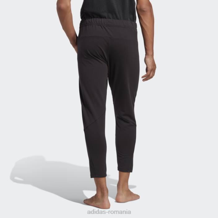 Adidas conceput pentru antrenament yoga 7/8 pantaloni de antrenament negri bărbați negru 2JBN5017