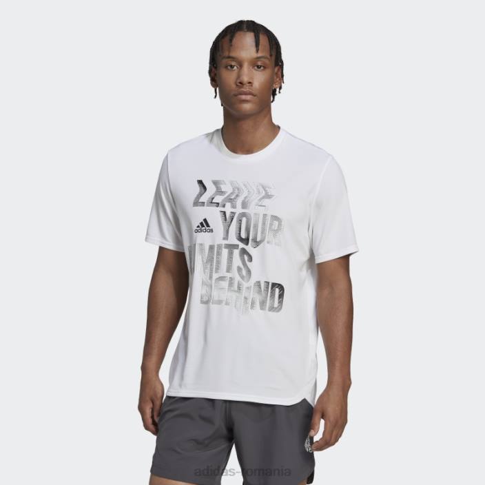 Adidas conceput pentru mișcare aeroready hiit slogan tricou antrenament alb bărbați alb 2JBN14804