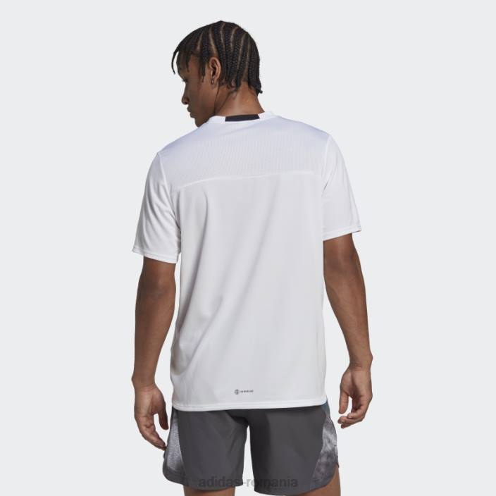 Adidas conceput pentru mișcare aeroready hiit slogan tricou antrenament alb bărbați alb 2JBN14804