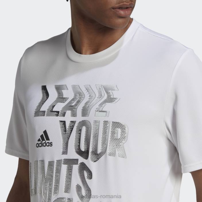Adidas conceput pentru mișcare aeroready hiit slogan tricou antrenament alb bărbați alb 2JBN14804