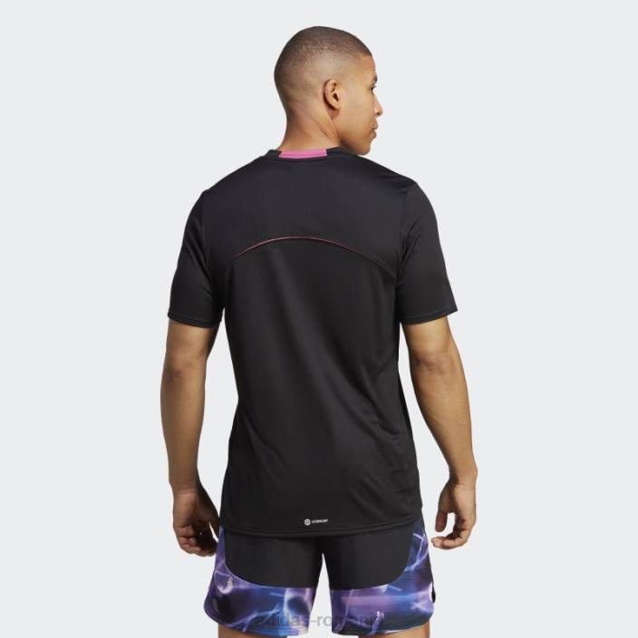 Adidas conceput pentru mișcare hiit antrenament tricou negru bărbați negru/fucsia 2JBN5042