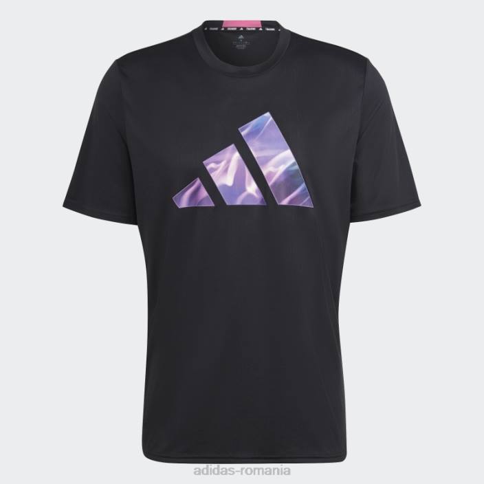 Adidas conceput pentru mișcare hiit antrenament tricou negru bărbați negru/fucsia 2JBN5042