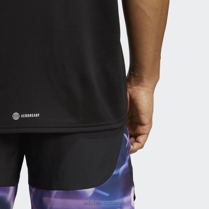 Adidas conceput pentru mișcare hiit antrenament tricou negru bărbați negru/fucsia 2JBN5042