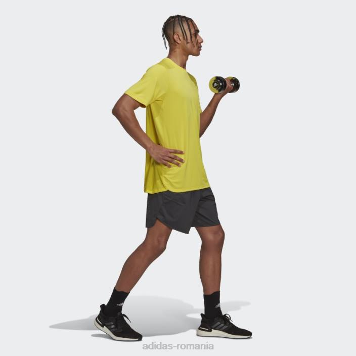 Adidas concepute pentru antrenamentul cald.rdy hiit tee galben adidas bărbați galben 2JBN7218