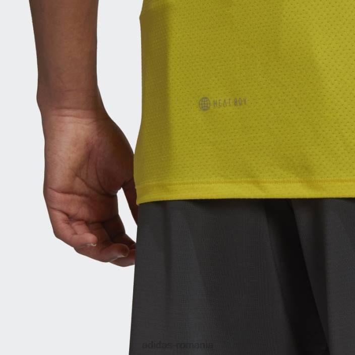 Adidas concepute pentru antrenamentul cald.rdy hiit tee galben adidas bărbați galben 2JBN7218