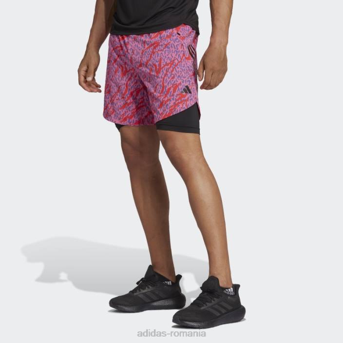 Adidas concepute pentru antrenamentul de pantaloni scurți hiit cu imprimeu animal din seria pro, organizați de Cody Rigsby multicolor bărbați multicolor 2JBN926